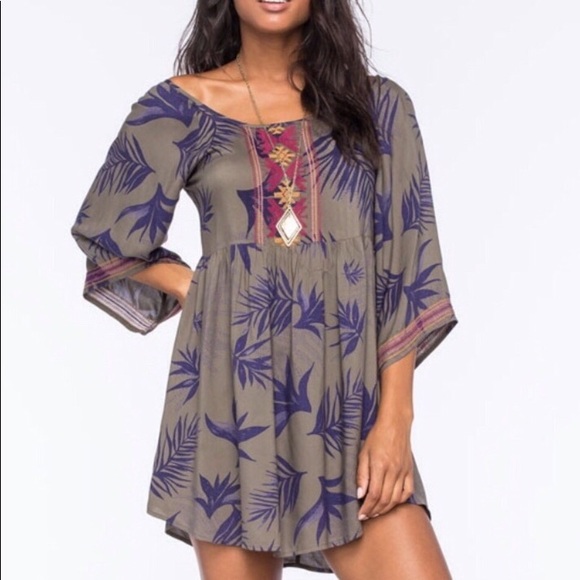 Roxy Sunset City Embroidered Dress 